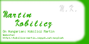 martin kobilicz business card